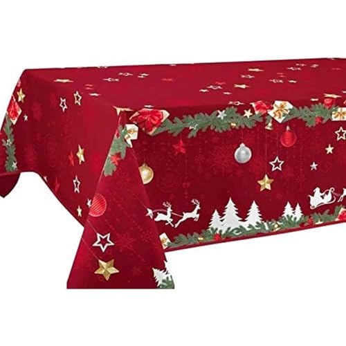 Le linge de Jules Tischdecke, Polyester, Rot, Rechteckig 150 x 300 cm von Le linge de Jules