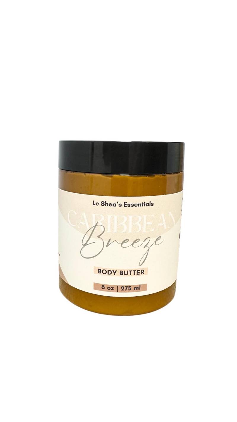 Caribbean Breeze Körperbutter, Natürliche Feuchtigkeitscreme, Sheabutter, Mangobutter, Aprikose, Vitamin E, Kokosnuss Für Trockene, Empfindliche Haut von LeSheasEssentialsTX