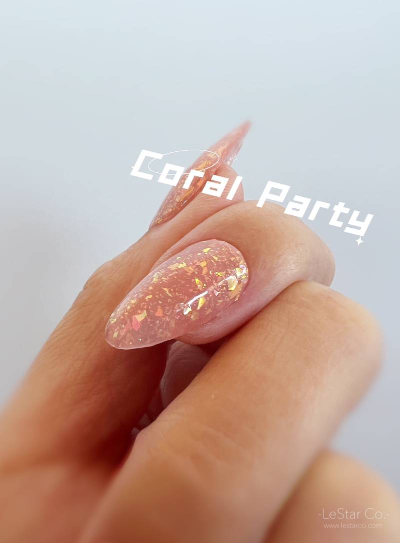 Korallenparty | Farbwechsel Sheer Light Pink Ultra Shine Long Lasting Pinsel Auf Uv Gels Home Nagel Diy False Tips Maniküre Nail Art Versorgung von LeStarCo