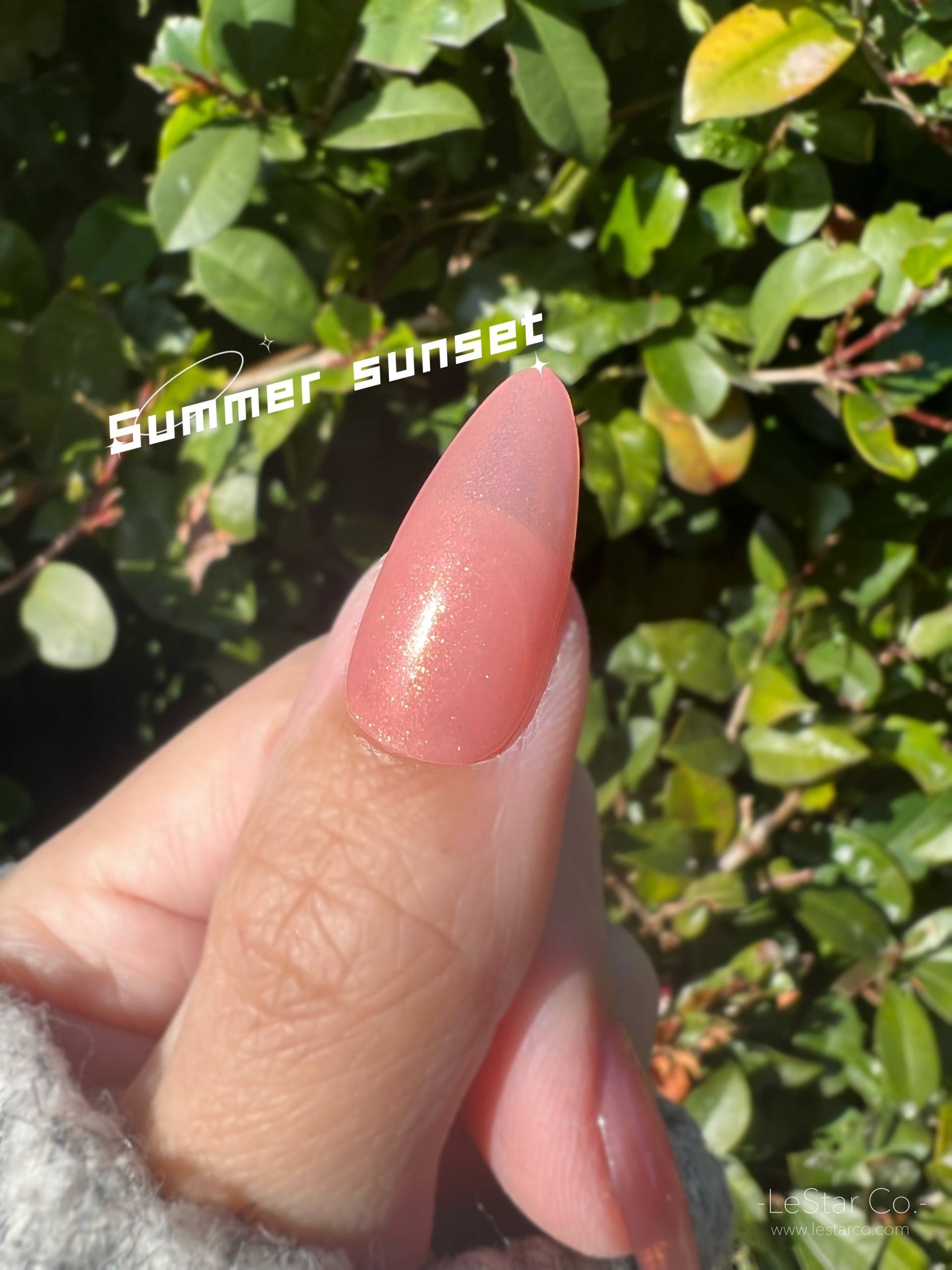 Sommer Sonnenuntergang | Orange Pink Mit Orangefarbenem Schimmer Ultra Shine Long Lasting Brush Auf Uv Gels Home Nagel Diy False Tips Maniküre Nail von LeStarCo