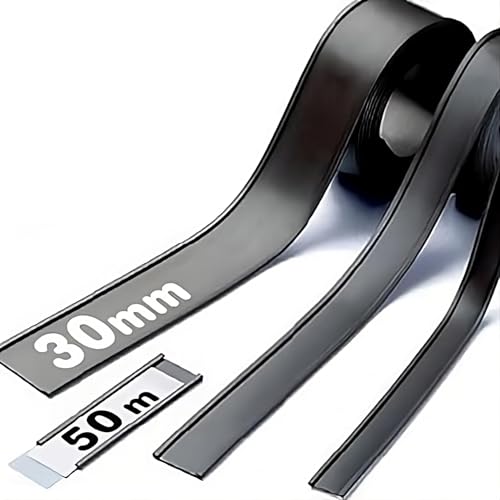 Magnetische Regal-Etikettenhalter – Profil mit Magnetetiketten in Industriequalität – Breiten 15-20-25-30-50-60 mm von 50 m Rolle – Papier und schützendes PVC im Lieferumfang enthalten (Breite 30 mm x von Lean Componentes