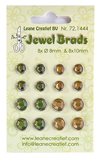 Leane Creatief Jewel Brads 72.1444 moosgrün & hell gold (Moss green & light gold) von Leane Creatief