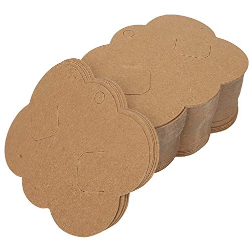 Schaltleitungen 100pcs braune Kopfschmuck Display Karten Bug Haarstift Schmuck Verpackung Kartenwellige Spitzendesign für Haardekoration von Leapiture