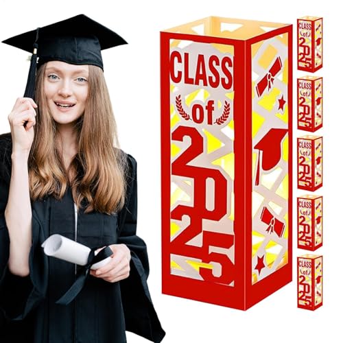 2025 Graduierungsdekorationen Laternenboxen, Tischdekorationen Laternenboxen | 2025 Graduierungslaternenboxen mit LED-Licht - Die Partybedarf Lampe für von LearnLyrics