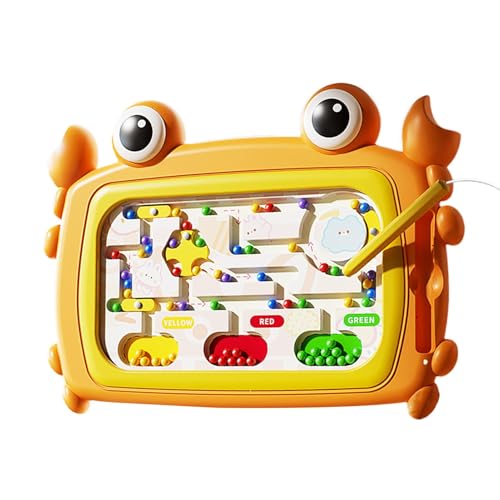 LearnLyrics Magnetisches Labyrinth-Spielzeug, Farbsortierspielzeug | Interaktives Krabben-Zeichenbrett - Farbsortierspiel, Früherziehungsspielzeug für Kindergarten, Zuhause, Kindergarten, Vorschule von LearnLyrics