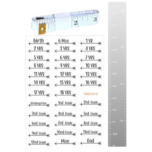 LearnLyrics Wachstumshöhentabelle für Wachstumstabelle – Lineal zur Wanddekoration zur Messung der Höhe – flexibles Spiegellineal für Wachstumstabelle für von LearnLyrics
