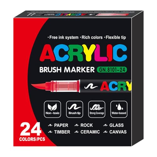 Sketch, Draw Marker, Direct Liquid Soft Head Marker – Zeichnen und Künstlerzubehör, multifunktionaler Marker mit Spitze und Pinsel, kreative Marker zum Malen von LearnLyrics