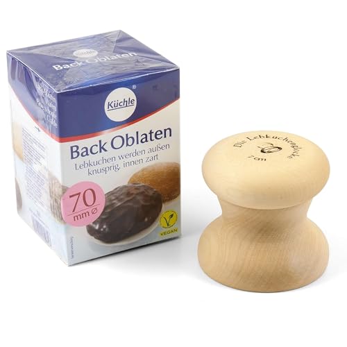 Lebkuchenglocke | Das Original | Lebkuchenformer Set 7 cm | inkl. Backoblaten | idealer Helfer zum backen von perfekten Lebkuchen, Makronen und Plätzchen von Lebkuchenglocke