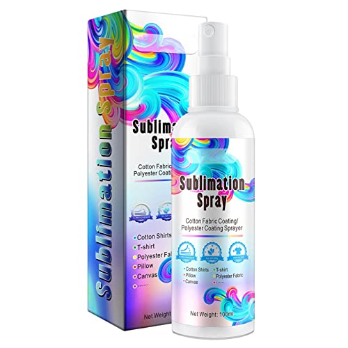 100 ml Sublimationsbeschichtungsspray, Sublimationsspray für Baumwolle, einschließlich Aller Stoffe, Tassen, Kartons, Leinwand, schnell trocknend und super haftend, wasserfest, hochglänzend von Lecerrot