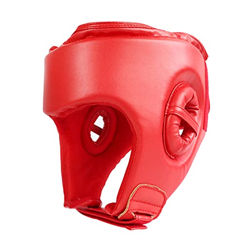 Lecerrot PU-Leder Kopfschutz Ausrüstung, Box-Kopfbedeckung Für Erwachsene Und Kinder, MMA, Boxen, Kickboxen, Kampfsport, Taekwondo, Muay Thai, Stoßfest Helm, Airflow Design, Verstellbare Passform von Lecerrot