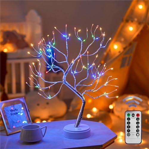 Lecone LED Lichterbaum, Bonsai Baum Licht Warmweiß Verstellbare Äste, 108 LED Baum Lampe Dekobaum Belichtet Baumbeleuchtung Innen Deko,USB/Batteriebetrieben… von Lecone