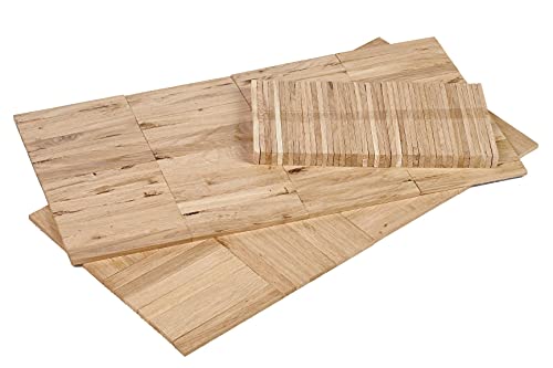 EICHE Bastelklötzchen 160 Stück zum Basteln original vom Klötzchenmann 8 x 22 x 160 mm Holzbausteine Bastelholz ideal für alle DIY Projekte von Leda