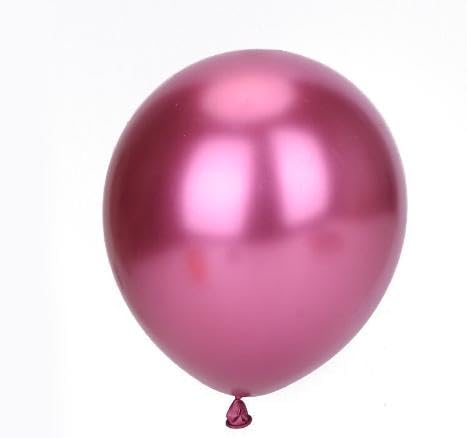 Ledeak Silberne Luftballons, 50 Stück 10 Zoll Latexballons, Glänzende Metallic Ballons Helium Ballons für Geburtstagsfeier Jubiläum Abschlussfeiern Karnevals Dekorationen (Rosérot) von Ledeak