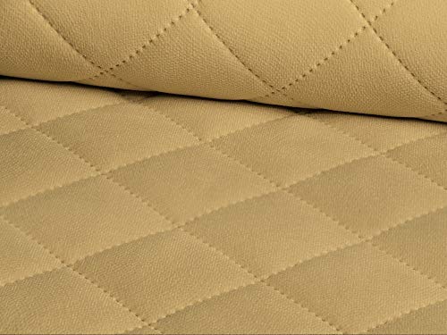 2,5 Meter Polsterstoff Webstoff Bezugstoff Alcala Gesteppt 42 Beige von Lederkonzept