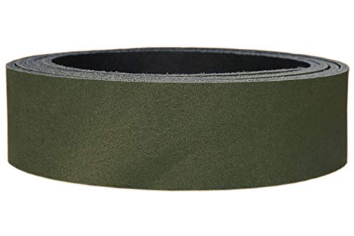 Lederriemen Rindsleder 'Pull Up', in vielen Farben, Gürtelleder, Lederstreifen, Farbe:khaki, Breite:1.5cm breit von Lederriemen.com