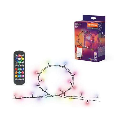 LEDVANCE SMART WIFI CRYSTAL LED-Lichterkette mit buntem Licht, Macig RGB, dimmbar, schwarz, Leuchtmittel nicht austauschbar von Ledvance