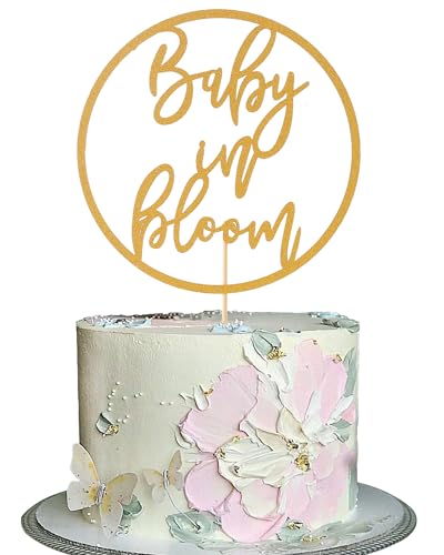 Baby in Bloom Tortenaufsatz – Babyparty-Kuchenaufsatz, Geschlechtsoffenbarung, Party-Dekorationen, Schwangerschaftsankündigung, Wecome Baby-Partyzubehör von LeeLeeAn