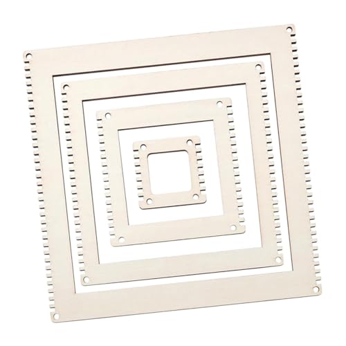 LeeQinersw Ausrüstungsformwebebrauen Set DIY -Webenkunstwebelementzubehörwebwerkzeuge zum Hängendekoration, Square 4pcs -set von LeeQinersw