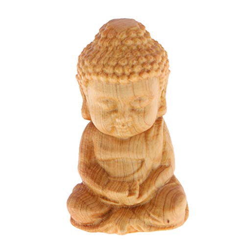 Holzfigur aus Holz, handgeschnitzt, Sammelfigur, Buddha B von Leeadwaey