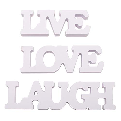 Laugh Live Love Schlafzimmer-Dekoration, Holz, für Zuhause, Café, Bar von Leeadwaey