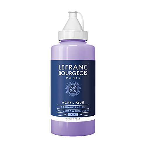 Lefranc Bourgeois 300404 Fine Acrylfarbe - Helllila, 750ml Flasche, cremige Acrylfarbe auf Wasserbasis, schnell trocknend, lichtecht, wasserfest von Lefranc Bourgeois