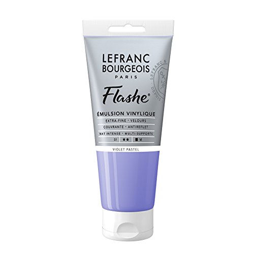 Lefranc Bourgeois 300579 Flashe Acrylfarbe & Vinylfarbe, hochpigmentiert, elastisch, lichtecht, alterungsbeständig, matt, für den Innen- & Außenbereich, 80ml Tube - Pastellviolett von Lefranc Bourgeois