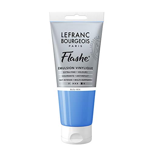 Lefranc Bourgeois 300612 Flashe Acrylfarbe & Vinylfarbe, hochpigmentiert, elastisch, lichtecht, alterungsbeständig, matt, für den Innen- & Außenbereich, 80ml Tube - Königsblau von Lefranc Bourgeois