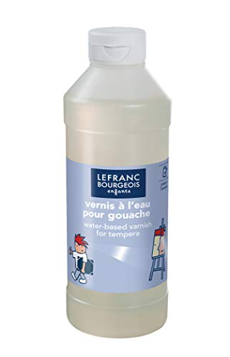 Lefranc Bourgeois 188401 Firnes für Gouachefarben - Gouachefirnis in der 1 Liter Flasche, verwendbar auf Papier, Pappe, Holz, Salzteig, Fotokarton von Lefranc Bourgeois