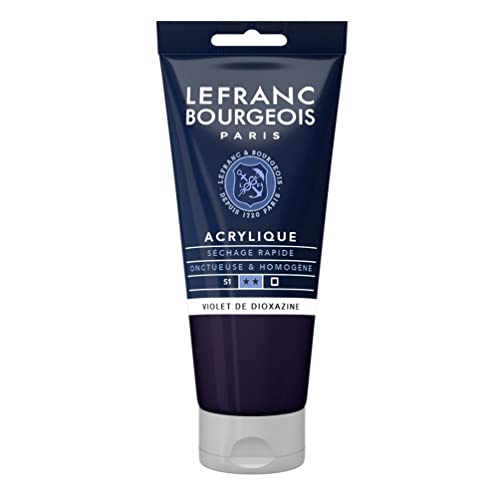 Lefranc Bourgeois 300365 Fine Acrylfarbe - Dioxazine Violett, 80ml Tube, cremige Acrylfarbe auf Wasserbasis, schnell trocknend, lichtecht, wasserfest von Lefranc Bourgeois