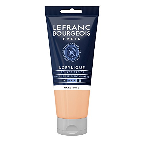 Lefranc Bourgeois 300412 Fine Acrylfarbe - Rosa Ocker, 80ml Tube, cremige Acrylfarbe auf Wasserbasis, schnell trocknend, lichtecht, wasserfest von Lefranc Bourgeois