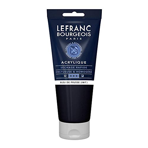 Lefranc Bourgeois 300422 Fine Acrylfarbe - Preußischblau Farbton, 200ml Tube, cremige Acrylfarbe auf Wasserbasis, schnell trocknend, lichtecht, wasserfest von Lefranc Bourgeois