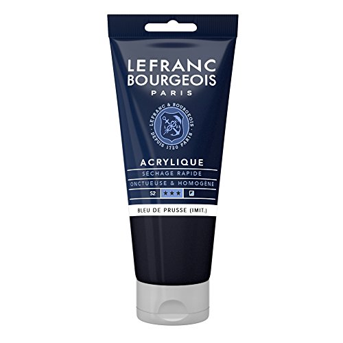 Lefranc Bourgeois 300423 Fine Acrylfarbe - Preußischblau Farbton, 80ml Tube, cremige Acrylfarbe auf Wasserbasis, schnell trocknend, lichtecht, wasserfest von Lefranc Bourgeois