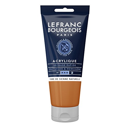 Lefranc Bourgeois 300425 Fine Acrylfarbe - Siena Natur, 80ml Tube, cremige Acrylfarbe auf Wasserbasis, schnell trocknend, lichtecht, wasserfest von Lefranc Bourgeois