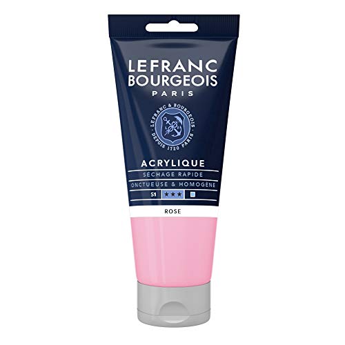 Lefranc Bourgeois 300436 Fine Acrylfarbe - Rosa, 750ml Flasche, cremige Acrylfarbe auf Wasserbasis, schnell trocknend, lichtecht, wasserfest von Lefranc Bourgeois