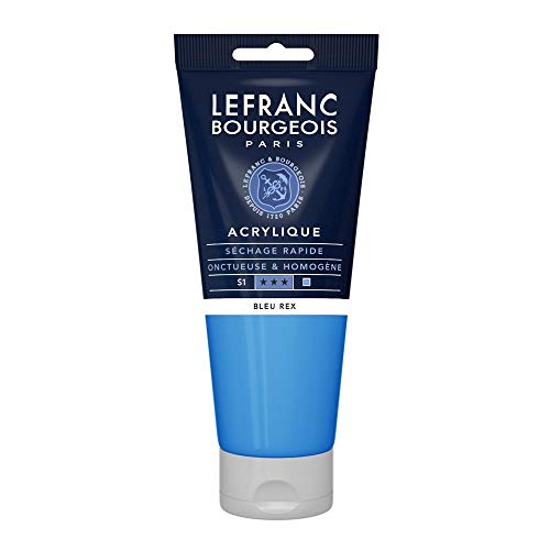 Lefranc Bourgeois 300438 Fine Acrylfarbe - Königsblau, 200ml Tube, cremige Acrylfarbe auf Wasserbasis, schnell trocknend, lichtecht, wasserfest von Lefranc Bourgeois