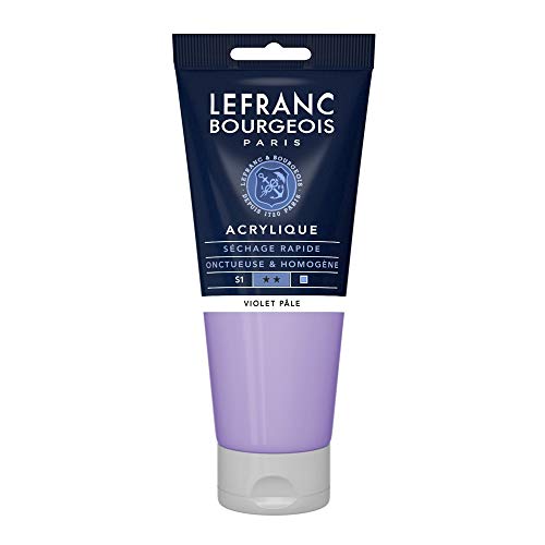 Lefranc Bourgeois 300467 Fine Acrylfarbe - Helllila, 200ml Tube, cremige Acrylfarbe auf Wasserbasis, schnell trocknend, lichtecht, wasserfest von Lefranc Bourgeois