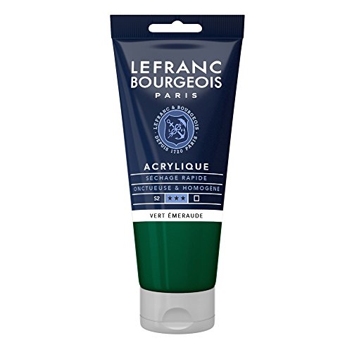 Lefranc Bourgeois 300470 Fine Acrylfarbe - Chromoxydgrün Feurig, 80ml Tube, cremige Acrylfarbe auf Wasserbasis, schnell trocknend, lichtecht, wasserfest von Lefranc Bourgeois