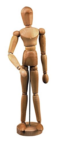 Lefranc Bourgeois 806158 Gliederpuppe aus Holz 30cm, Männlich, Mannequin aus Holz – Flexible Modellpuppe – Ideale zum Zeichnen von Lefranc Bourgeois