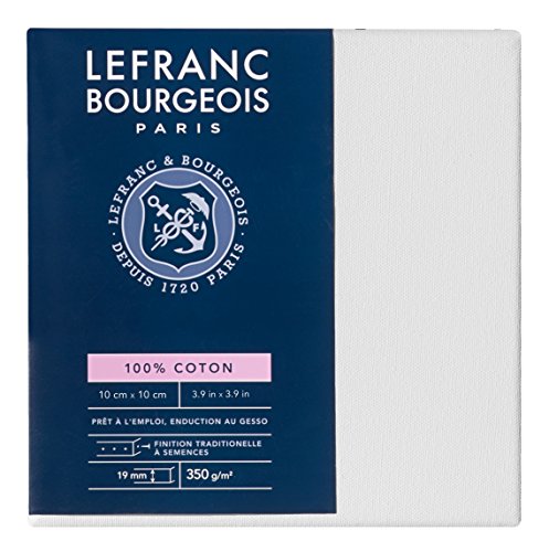 Lefranc Bourgeois 111126 Keilrahmen Serie - Klassisch, 100 % Baumwolle, 350g/m², Archivqualität, säurefrei für erhöhte Haltbarkeit, grundiert - 10x10cm von Lefranc Bourgeois