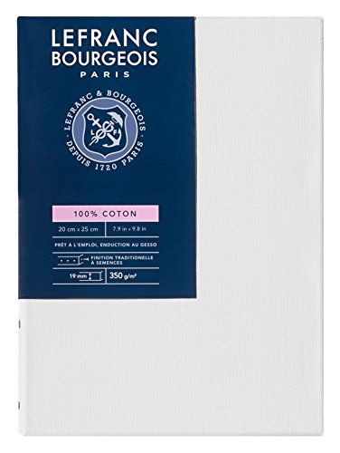 Lefranc Bourgeois 111130 Keilrahmen Serie - Klassisch, 100 % Baumwolle, 350g/m², Archivqualität, säurefrei für erhöhte Haltbarkeit, grundiert - 20x25cm von Lefranc Bourgeois