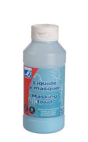 Lefranc Bourgeois 188319 Maskierflüssigkeit in Blau - 250ml Flasche für Schulfarben, Aquarellfarben, Gouache oder Zeichentusche von Lefranc Bourgeois