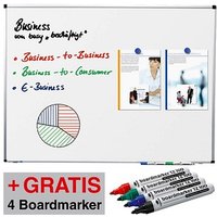 AKTION: Legamaster Whiteboard PREMIUM 100,0 x 75,0 cm weiß spezialbeschichteter Stahl + GRATIS 4 Boardmarker TZ 100 farbsortiert von Legamaster