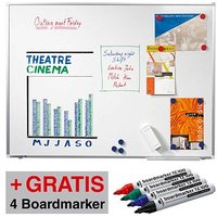 AKTION: Legamaster Whiteboard PREMIUM PLUS 150,0 x 100,0 cm weiß emaillierter Stahl + GRATIS 4 Boardmarker TZ 100 farbsortiert von Legamaster