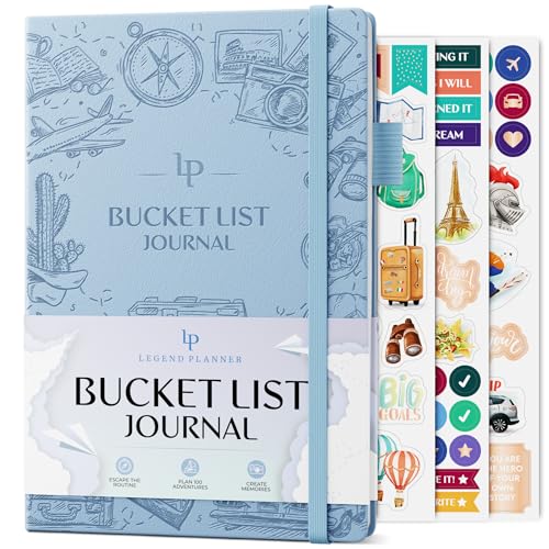 Legend Bucket List Journal – Das ultimative Notizbuch zum Planen von Abenteuern, Reisen, Zielen & Erlebnissen – Bucketlist-Buch für Paare (Immergrün) von Legend Planner