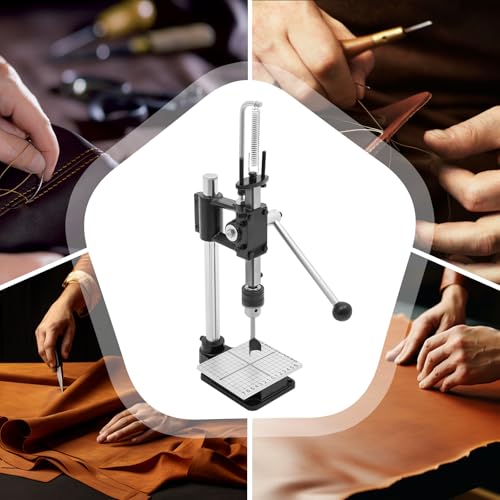 Leder Locher Hand Stanzmaschine Stanzwerkzeuge FüR Diy Handwerk Manuell Bohrmaschine Lederhandwerk Stanzwerkzeug Werkzeug Lochmaschine Set Stabile Basis 2 KreisföRmige Stempel 6 Halbrunde Stanze von Legwfdthy