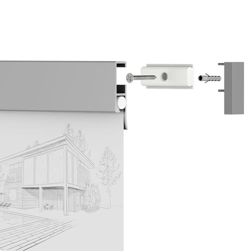 Leha® Klemmschiene Switch Spezial aus Aluminium mit Spezial Soft-Gummisystem - Länge: 1.5 m (1x150cm), Farbe: Silber von Leha