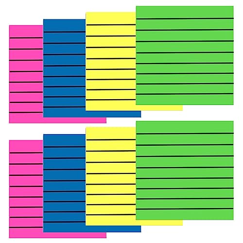 400 Blatt transparente Haftnotizen bunt klar liniert Haftnotizen tragbar durchsichtig farbig durchscheinend mit Linien für Schüler Schule Bürobedarf von Leijibon