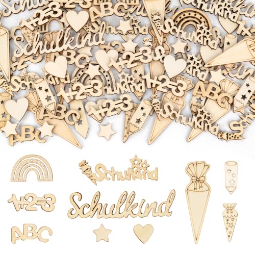130 Stück Schulkind Konfetti Holz,Einschulung Tischdeko,2025 Schulanfang Deko,Einschulung Konfetti Deko für Schuleinführung Junge und Mädchen 130 Stück Schulkind Konfetti Holz,Einschulung Tischdeko,2025 Schulanfang Deko,Einschulung Konfetti Deko für Schuleinführung Junge und Mädchen von Leikedun