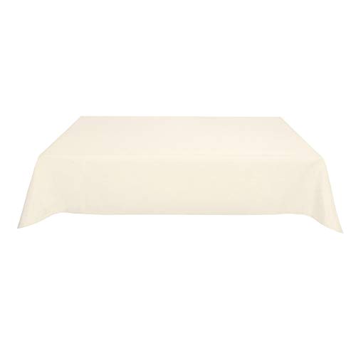 Tischdecke Leinenoptik Leinen Lotuseffekt Wasserabweisend Lotus Eckig 110x110 cm Champagner von Leinen-Optik-Kollektion