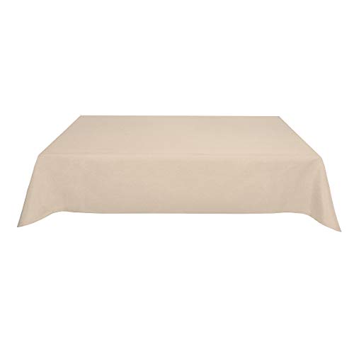 Tischdecke Leinenoptik Leinen Lotuseffekt Wasserabweisend Lotus Eckig 110x140 cm Sand von Leinen-Optik-Kollektion